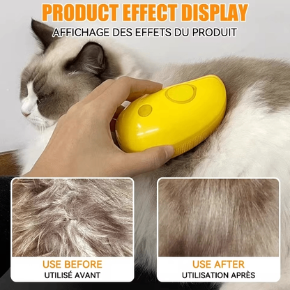 Steam Pet Grooming Brush, Bath & Massage