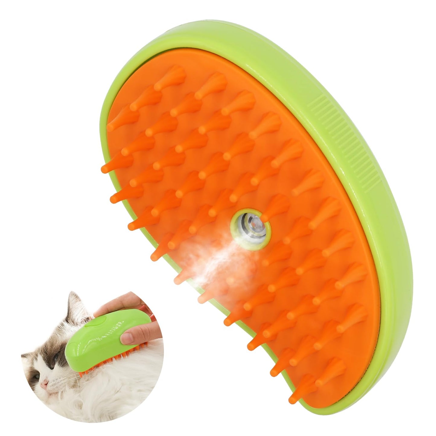 Steam Pet Grooming Brush, Bath & Massage