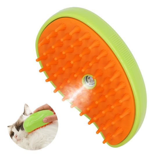 Steam Pet Grooming Brush, Bath & Massage