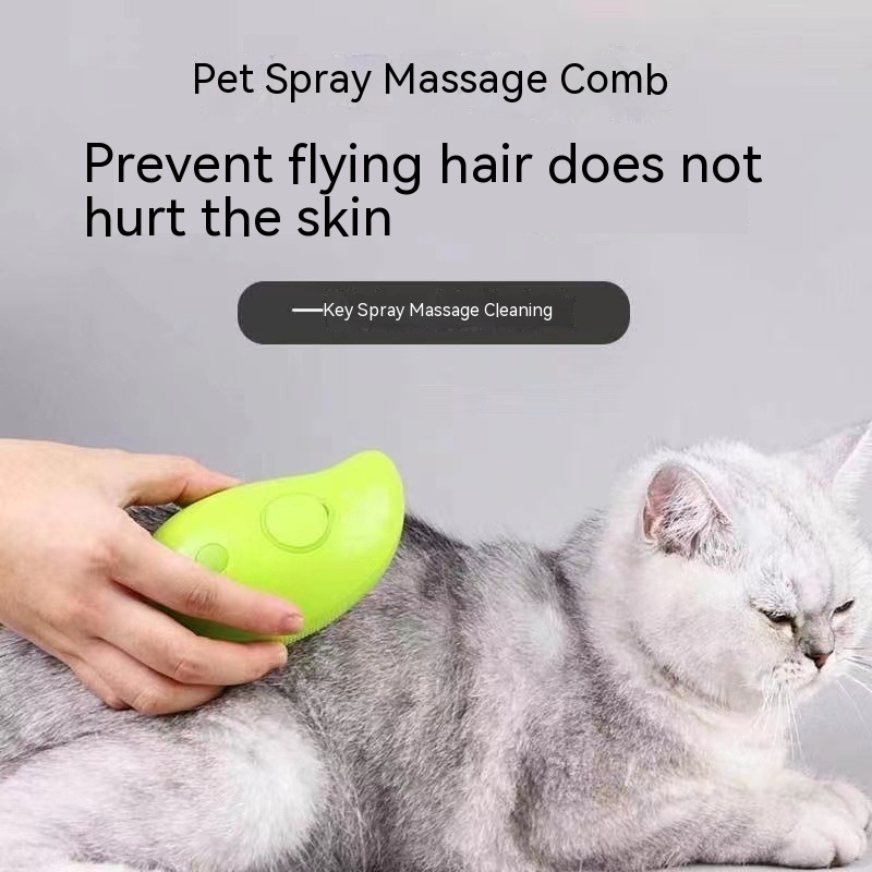 Steam Pet Grooming Brush, Bath & Massage