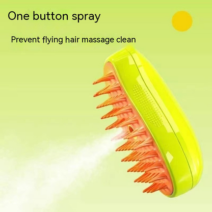Steam Pet Grooming Brush, Bath & Massage