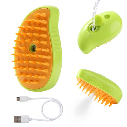 Steam Pet Grooming Brush, Bath & Massage
